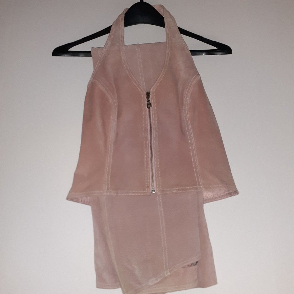 Wilson Leather Pink Suede Vest with Pants